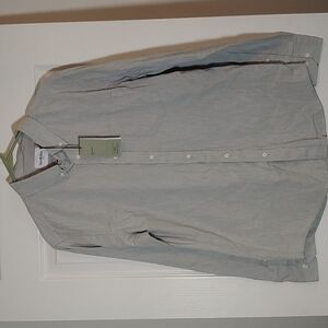 Goodfellow & Co Heather Grey Long Sleeve Button Up Down Office Shirt Size S